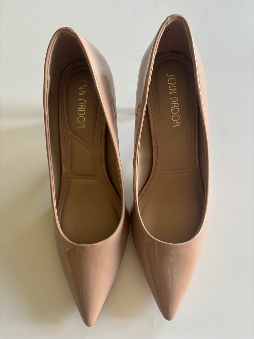 🆕 Jenn Ardor Blush Patent Pointed-Toe Heels